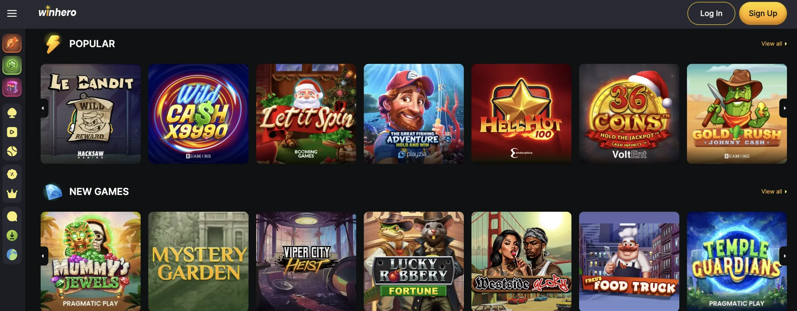 Winhero Casino Games